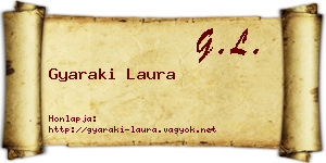 Gyaraki Laura névjegykártya